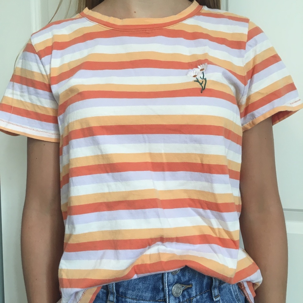 Madewell multicolored striped tee